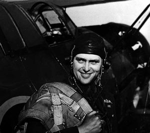 These photographs were taken in Shropshire in 1943 during the filming of aerial battle scenes for a movie called Signed With Their Honour. The unfinished film has been lost