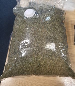 Police seized the bag of cannabis overnight. 