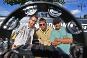 Cllr Chris Burden, Liam aka George Rowlands and DJ Tony J.