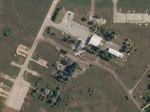 Supporting image for story: Russian airbase hangars ‘damaged in Ukrainian drone attack’