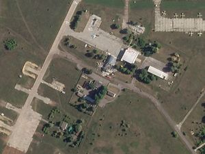 Supporting image for story: Russian airbase hangars ‘damaged in Ukrainian drone attack’
