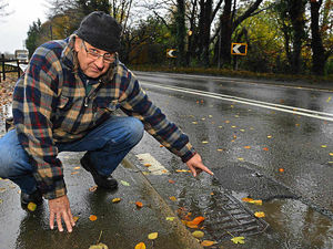 Supporting image for story: 'Nightmare pothole repaired eight times' - Whitchurch residents says lorries cause his home to shake