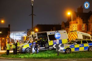 More than 700 police officers, as well as police dogs, horses and drone units, were station around the ground to keep the peace during the controversal match