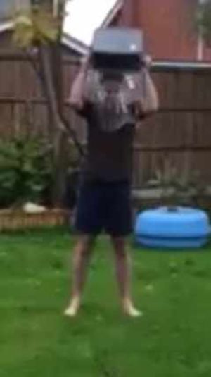 Daniel Wainwright does the Ice Bucket Challenge.
