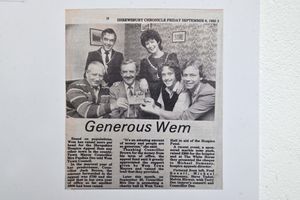 Pauline and husband Terry Dee, featured in a story on Wem raising a very healthy amount for the Shropshire Hospice.