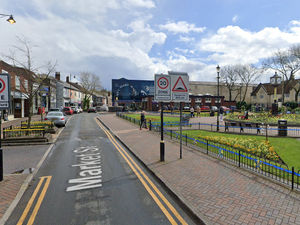 Market Street, Cannock, near to where the incidents took place