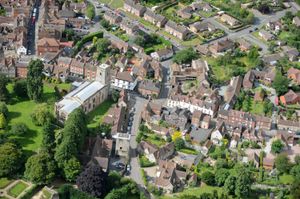 Medieval Much Wenlock from the air