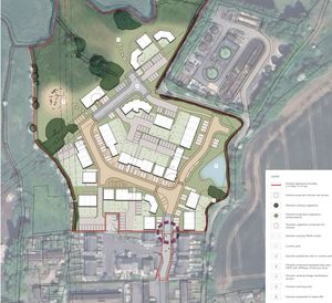An Illustrative Masterplan Of The Proposed Housing Development On Land North Of The Burgage, Eccleshall, Submitted As Part Of The Planning Application To Stafford Borough Council