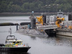 Submarine docked at Faslane Naval Base