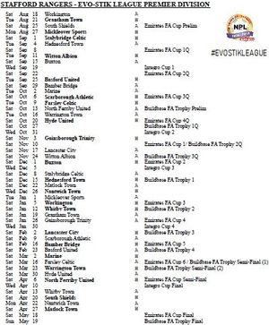 Stafford Rangers fixtures