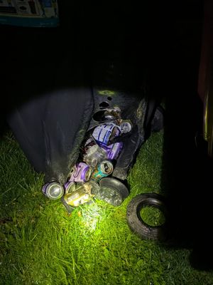 The wax had started a fire in the wheelie bin. Picture: Ellesmere Fire Station.