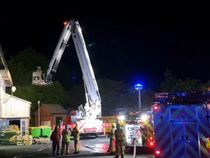 Supporting image for story: Watch: Firefighters battle blaze at Welshpool factory 'sparked by electric car'