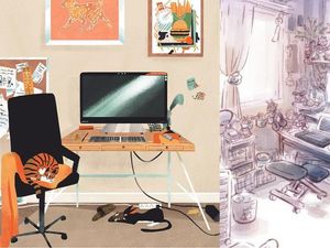 Supporting image for story: Here’s why artists are sharing beautiful drawings of their desks
