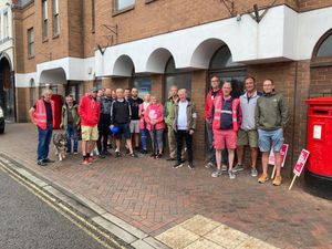 Supporting image for story: Royal Mail workers gather on Shrewsbury picket lines in fresh strikes over pay