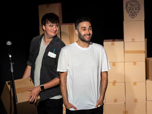 Joe Sellman-Leava and Dylan Howells performing at the Edge Arts Centre