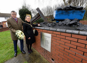 The Hamstead Colliery Miners Memorial Trust holds its annual memorial to the Hamstead Colliery Disaster. Trust chairman Tony Ward and Sandwell Mayor Ann Jaron at the memorial