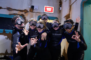 The cast of Unfortunate at Birmingham's Bear Grylls Adventure