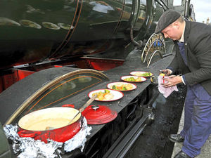 Supporting image for story: Meals on wheels: Severn Valley Railway driver uses steam engines to prepare dishes - with video