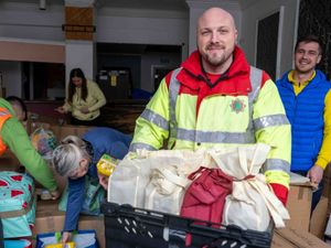 Supporting image for story: Staffordshire fire service staff donate to help communities in Ukraine