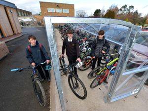 Supporting image for story: Students saddle up after new bike sheds installed