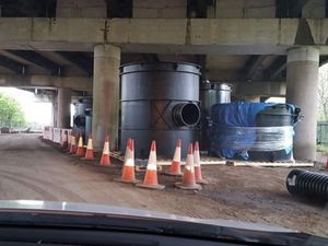 Supporting image for story: New 'largest of its kind' drainage system installed under M5 at Oldbury