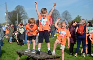 Hugo Powis 5, Theo Marshall 5 and Sophia Munro 5 from St Mary’s School in Shawbury.