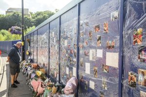 Tributes on Brassington Avenue, Sutton Coldfield on August 26 2025 for a 21-year-old named locally as 'Natasha' or 'Tash' who was killed in a hit-and-run on Friday (August 22). 