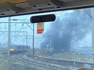Supporting image for story: Train cancellations and road closure after caravan blaze near Wolverhampton railway bridge