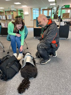 Steve with his therapy dog Adelaide