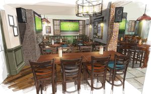 Sketch of the new look sports bar area