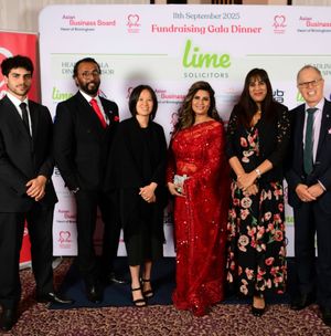 Councillor Ciaran Brackenridge, Mahmudur Jaigirdar, Mandy Lai, Amina Hussain, Sureena Brackenridge and Kan Koo at a fundraising event for the British Heart Foundation.