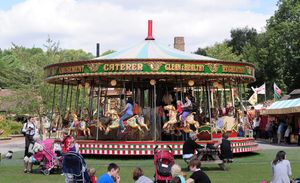 The Victorian carousel with its intricate paintwork. Picture: Steward Writtle.