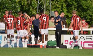 Action from Walsall's pre-season opener with Leamington