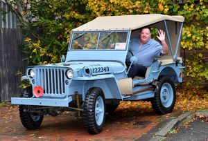 David Spruce from Stourbridge, prepares for the annual Stourbridge Military Vehicle Parade with his 1942 Ford jeep. The event takes place on 9th November.