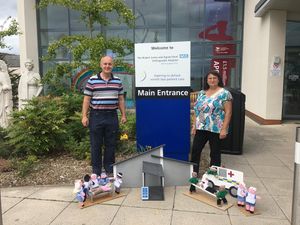 Supporting image for story: Knitted creations raise £1,000 for Shropshire hospital