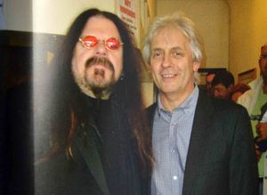 Mike Hamblett with Roy Wood