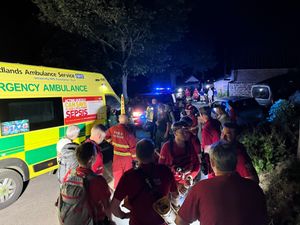 Several people were on the scene to help with the rescue at Snailbeach. Picture: West Mercia Search and Rescue