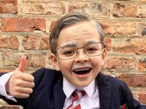 Supporting image for story: Six-year-old raises thousands by walking laps dressed as Captain Sir Tom Moore
