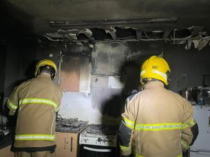 Supporting image for story: Smoke alarm saves property owner's life after major flat fire in Market Drayton