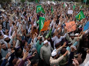 A protest against blasphemy in Lahore
