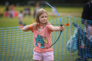 The archery was a big draw.
