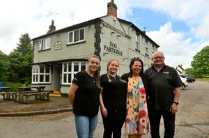 Assistant Manager Samantha Griffiths, Amy Gullick and Paula and Glen Lomas are just some of the friendly faces at the Dog and Partridge