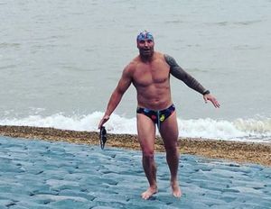 Iain Hughes went missing during his swim of the Channel. Photo: Instagram @Hughesyswims