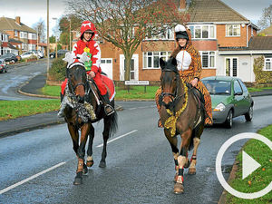 Supporting image for story: Teenage horse riders collect for cancer charities