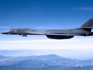 Supporting image for story: Thunderous American bombers disturb our evening after flying over the West Midlands