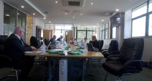 Screenshot of the WMAS board meeting, held in person and Microsoft Teams.