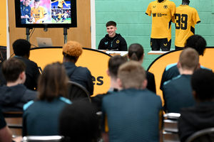 Luke Cundle met with students at Wolverhampton College. Photo: Ed Bagnall