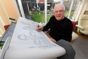 Artist Maurice Ivor Birch has completed his Aldridge on a Roll project
