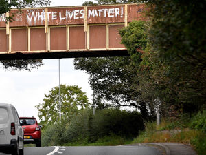 Supporting image for story: Council says 'totally unacceptable' racist graffiti 'quickly' removed from footbridge near Himley – but motorists claim it is still there