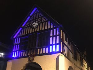 Supporting image for story: Historic buildings in Bridgnorth lit up in support of NHS